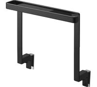 Yamazaki 1591 Tower Floating Towel Hanger, Black, Steel, 20 x 910 x 19.5 cm
