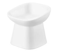 Yamazaki 1781 Tower Angled Ceramic Pet Food Bowl, White, Ceramic, 12 x 12 x 11.5 cm