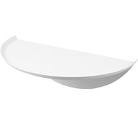 YAMAZAKI 1937 Tower WallMounted Shelf Round, White, Steel/ABS Resin, 40 x 22 x 11.7 cm