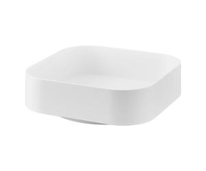 Yamazaki 2198 Tower Rotating Storage Tray, White, ABS Resin/Silicone, 20 x 20 x 6.3 cm
