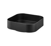 Yamazaki 2199 Tower Rotating Storage Tray, Black, ABS Resin/Silicone, 20 x 20 x 6.3 cm