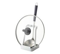 Yamazaki 2248 TOWER Ladle & Pot Lid Stand, white, Steel, 10 x 10 x 15 cm