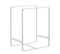 Yamazaki Organisateur de vaisselle Tower 2268 – Blanc – Acier & silicone – 11,5 x 16 x 20 cm