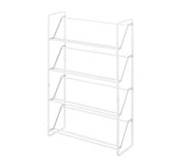 Yamazaki 2391 Frame 4~Tiered Shoe Rack, White, Steel, 53 x 17.5 x 80 cm