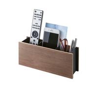 Yamazaki 2731 RIN Desk Organiser, black, Wood/Steel, 25 x 7 x 10.2 cm