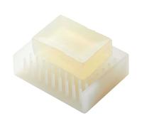 Yamazaki Porte-savon Flotteur 2992 - Silicone minimaliste blanc 11 x 8,5 x 3 cm
