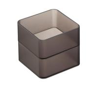 Yamazaki 3641 TOWER Stackable Organizer S X2 Set, black, PS Resin, 8 x 8 x 3.7 cm