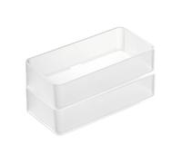Yamazaki 3642 TOWER Stackable Organizer M X2 Set, white, PS Resin, 8 x 16 x 3.7 cm