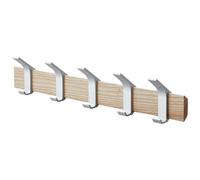 Yamazaki 4116 RIN Wall Coat R, beige, Wood/Aluminum, 50 x 6.5 x 10 cm