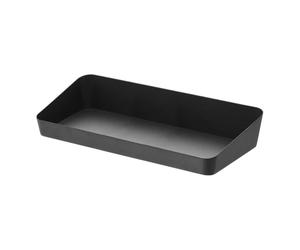 Yamazaki 4228 Tower Plateau de commodité L Wide, Noir, Acier, Minimaliste, 30 x 13.5 x 5 c m