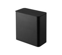 YAMAZAKI 4267 Tower Boîte de Rangement magnétique pour Accessoires de lessive, Noir, Résine ABS/Aimant/Silicone, Minimaliste, 9,5 x 17 x 17 cm (L x L x H)