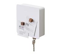 YAMAZAKI 4799 Tower Magnetic Key Box, White, Steel, 15.8 x 5.5 x 15.8 cm