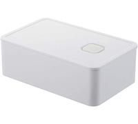 Yamazaki 4821 Caisse à beurre scellée avec valve, blanc, env. 14,7 x 9,2 x 5 cm, tour avec joint poussoir, passe au lave-vaisselle et au micro-ondes