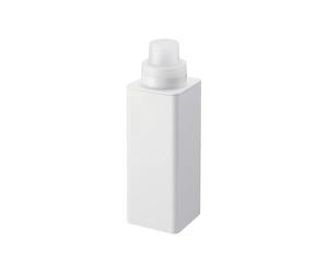 YAMAZAKI 4852 TOWER Bouteille magnétique pour lessive et savon, blanc, Résine AS/Aimant/Polypropylène/Silicone, minimaliste, 7 x 7.2 x 22 cm (L x P x H)