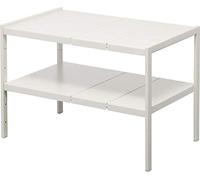 YAMAZAKI 4948 Tower 2Tiered Extendable Organizer, White, Steel, 5085 x 30 x 35 cm