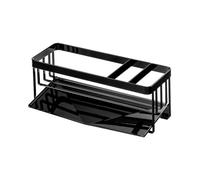 Yamazaki 5017 Tower Sponge & Bottle Holder with Drainer, Black, Steel/Stainless Steel, 25 x 10 x 9.5 cm