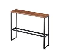 Yamazaki 5153 TOWER Wood~Top Slipper Rack, black, Steel/Wood, 50 x 12 x 41 cm