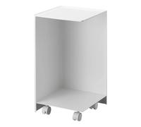 Yamazaki 5280 Tower Toilet Paper Holder with Caster, White, Steel, 23.5 x 23.5 x 43 cm