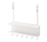 YAMAZAKI 5461 SMART Under~Desk Cable & Router Organizer, white, Steel, 40 x 11.5 x 43 cm