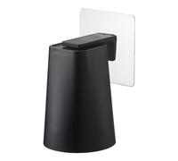 Yamazaki 5488 TOWER Film Hook Holder with Cup, black, TUMBLER : ABS Resin/Magnet FILMHOOK : ABS Resin/Silicone/Polycarbonate/PET/Polyurethane Steel, 7 x 7 x 9.5 (tumbler) cm