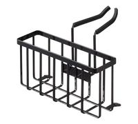 YAMAZAKI 5640 TOWER Hanging Sink Organizer, black, Steel/Silicone, 20.3 x 18.5 x 14 cm