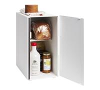 Yamazaki 5680 TOWER Mallette à pain haute, blanc, Acier, minimaliste, 22 x 34.5 x 41 c m