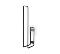 Yamazaki 5990 Tower Film Hook Toilet Paper Holder, Black, Steel/Silicone FILMHOOK : Polycarbonate/Pet/Polyurethane, 3.7 x 7.3 x 25 cm