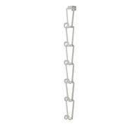 Yamazaki 6510 Joint Bag Holder S, White, Steel, 7.5 x 8 x 77 cm
