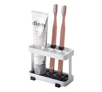 Yamazaki 6802 Tower Toothbrush Stand L, White, Steel, 11 x 5 x 8 cm