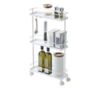 Yamazaki 7151 Tower Storage Cart, White, Steel, 38 x 12 x 66 cm