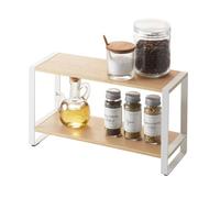 Yamazaki 7816 TOSCA 2~Tiered Kitchen Rack, white, Steel/Wood, 33 x 12 x 19 cm