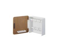YAMAZAKI Boîte à clés 4802 RIN Acier/contreplaqué Blanc 15,8×5,7×15,8 cm