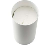 YAMAZAKI Boîte à mouchoirs RIN Round L blanche Acier/Bois/Silicone 9,2×9,2×23,8 cm
