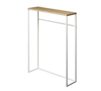 YAMAZAKI - Console d'entrée métal et bois - L60 cm - Blanc