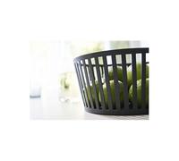 Yamazaki 3812 Tower Fruit Basket Deep, Black, Steel, 21.5 x 21.5 x 10 cm