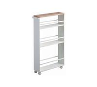 Yamazaki - Desserte de cuisine en métal et bois Tower blanc