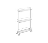 Yamazaki 7151 Tower Storage Cart, White, Steel, 38 x 12 x 66 cm