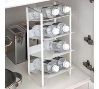 Yamazaki Étagère à bouteilles Étagère de cuisine blanche avec 4 étagères inclinées Métal 20x40x20cm "TOWER