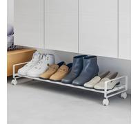 Yamazaki étagère à chaussures 83x14x27cm avec roulettes "Tower" pour 4 paires de chaussures blanc