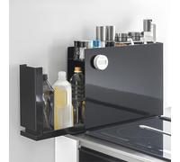 Yamazaki - Etagère de rangement magnétique en métal Slide Noir G