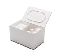 YAMAZAKI Gerson 2427 Boite à Coton, Plastique, Blanc, 16 x 10 x 9 cm