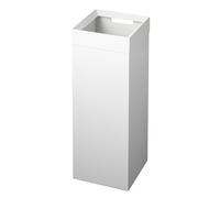 Yamazaki 4488 TOWER Grande poubelle, blanc, Acier, minimaliste, 22.5 x 22.5 x 60 c m