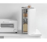 Yamazaki Home Boîte à pain Armoire de cuisine 22x41x34cm métal blanc