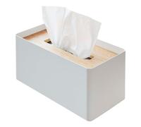 Yamazaki Home Box Couvercle | Acier | Boîte à Mouchoirs, Taille Unique, Frêne