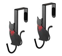 YAMAZAKI Home Cat Lot de 2 crochets de porte en acier pour porte sans montage