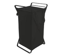 Yamazaki Home Panier à linge pour panier à linge | Acier + coton, taille M, noir