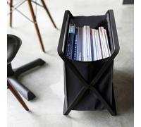 Yamazaki Home Panier de rangement pliable noir pour magazines, linge, laine, jouets