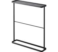 Yamazaki Home Porte-serviettes debout Salle de bain indépendant Métal 65x75x15cm noir