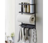Yamazaki 2745 Tower Magnetic Rack, Black, Steel, 24.5 x 6.5 x 34 cm