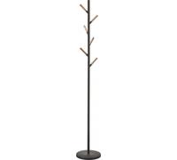 Yamazaki Home Portemanteau Porte-manteau métal + accents bois noir indépendant